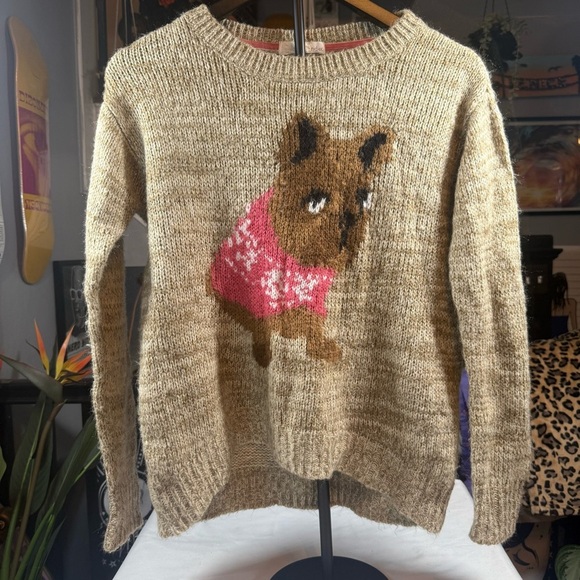 Rewind Beige Sweater with Dog Motif - Picture 12 of 14